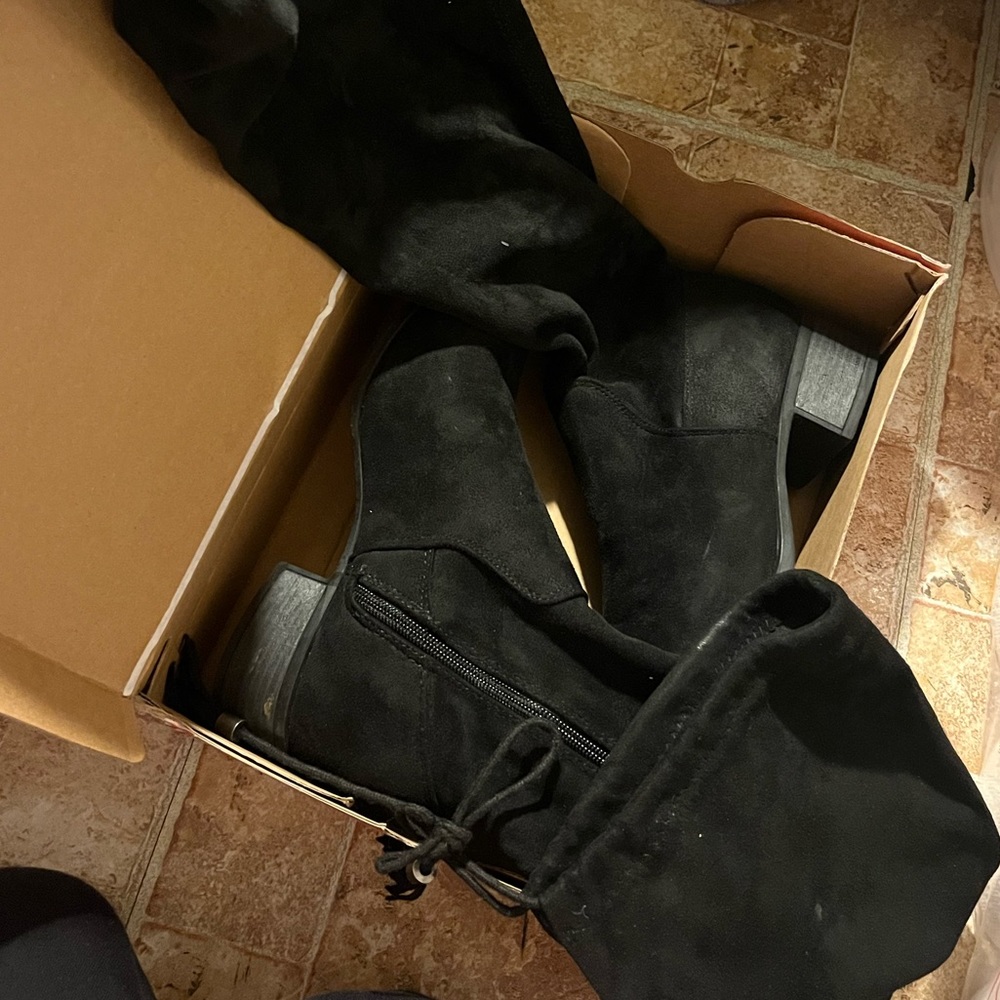 Madden Girl knee high lace up boots